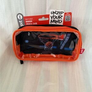 Zipit Basketball Theme Pencil Case - Orange